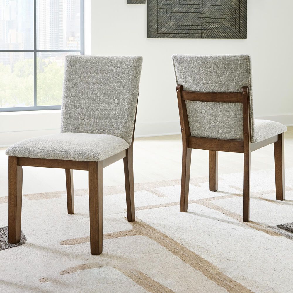 Ashley Kraeburn Dining Chair Set of 2 in Beige and Brown, , large