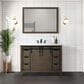 Lexora Home Marsyas 48" Single Bathroom Vanity in Rustic Brown with White Cultured Marble Top and and Rectangular Sink, , large