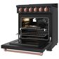 Thor Kitchen Gordon Ramsay 4.6 Cu. Ft. Professional Gas Range with Rose Gold Handle Kit in Black, , large