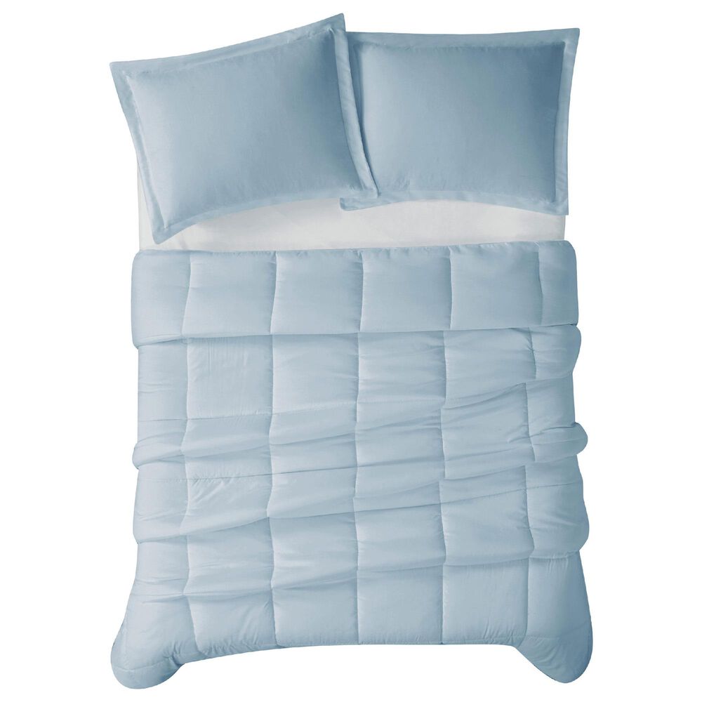 Pem America Cannon Solid 3-Piece King Comforter Set in Blue, , large