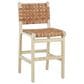 Maple and Jade Handmade Woven Kitchen Bar Stool with Light Brown Cushion in Light Brown, , large