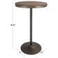 Lumisource Dakota Versatile Bar or Dinette Height Table in Brown and Antique Bronze with Assembly, , large