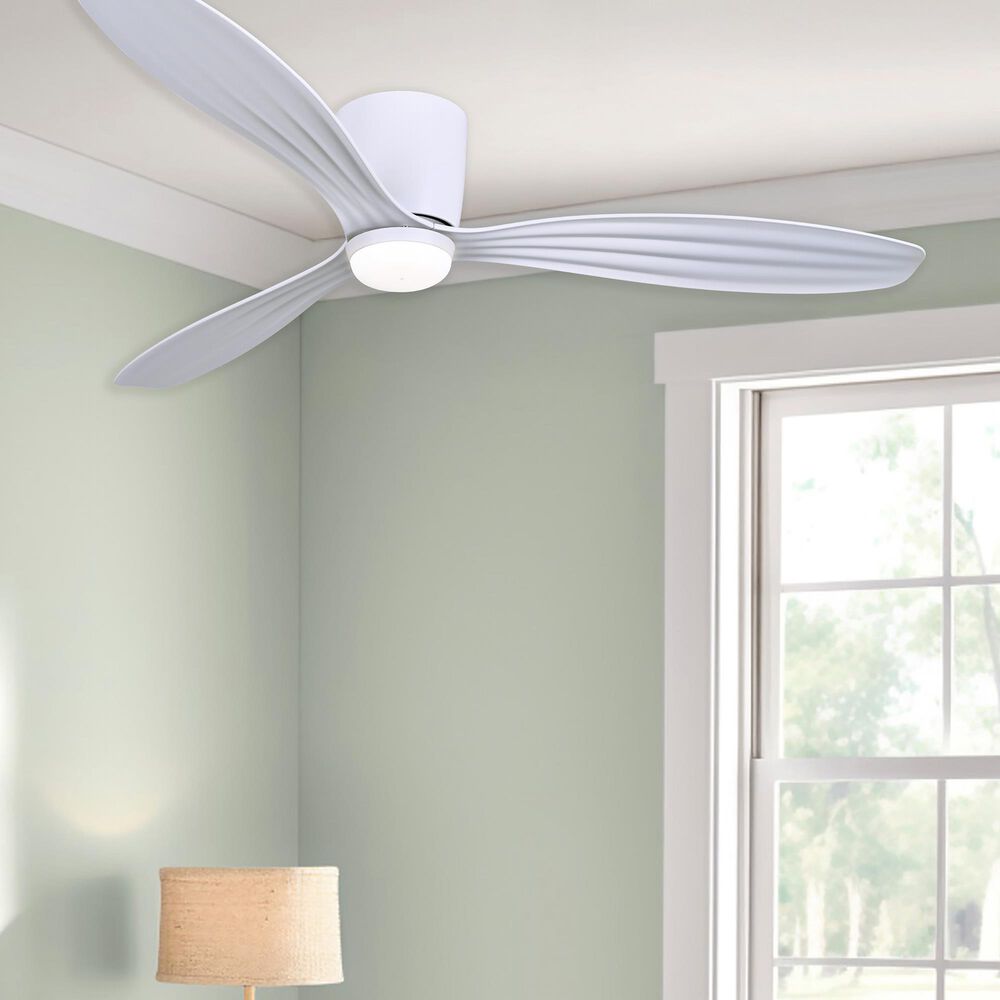 Minka-Aire Ventiara 52" LED Flush Mount Indoor/Outdoor Ceiling Fan in Flat White, , large