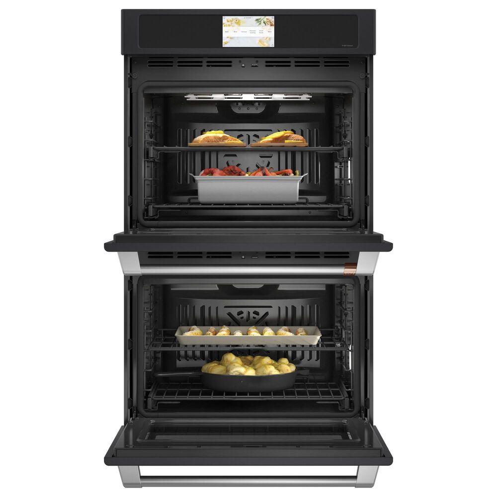 Cafe 2-Piece Kitchen Package with Matte Black 30" Smart Built-In Convection Double Wall Oven and Stainless Steel 36" Gas Cooktop, , large