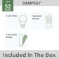 Hunter Dempsey Low Profile 52" Ceiling Fan with Lights in Fresh White, , large