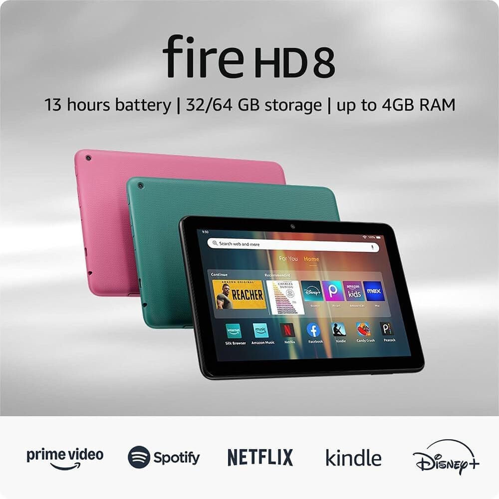 Amazon Fire HD 8 Tablet 8&quot; 32GB in Black | Wi-Fi, , large
