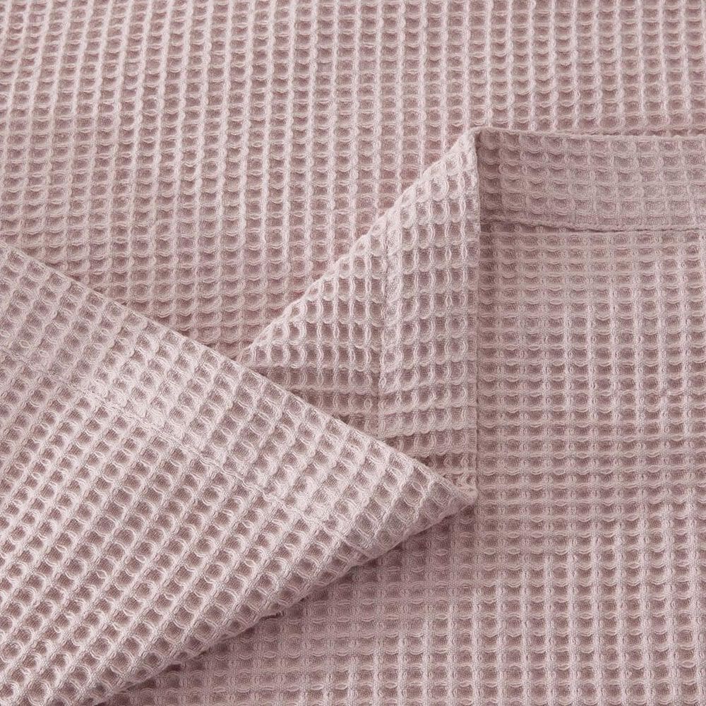 Trade Linker Full/Queen Waffle Weave Knit Throw Blanket in Lilac, , large
