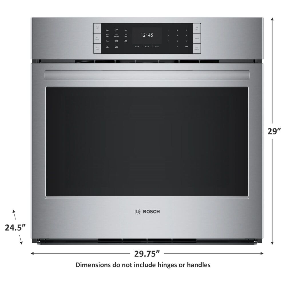 Bosch Benchmark 30&quot; Built-In Single Electric Convection Wall Oven with TFT Touch Control in Stainless Steel, , large