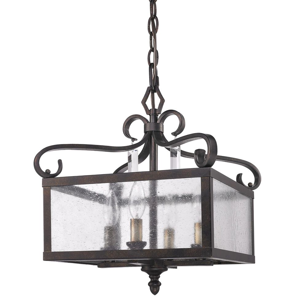 Golden Lighting Valencia 4-Light Pendant in Fired Bronze, , large