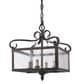 Golden Lighting Valencia 4-Light Pendant in Fired Bronze, , large