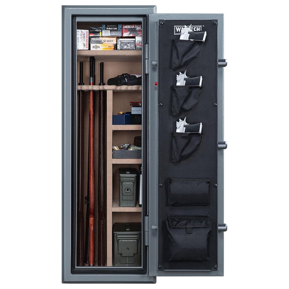 Wasatch 18-Gun Fireproof and Waterproof Safe with Electronic Lock in Pebble Gray, , large