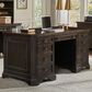 Riva Ridge Hampton 66" Executive Desk in Black Cherry, , large