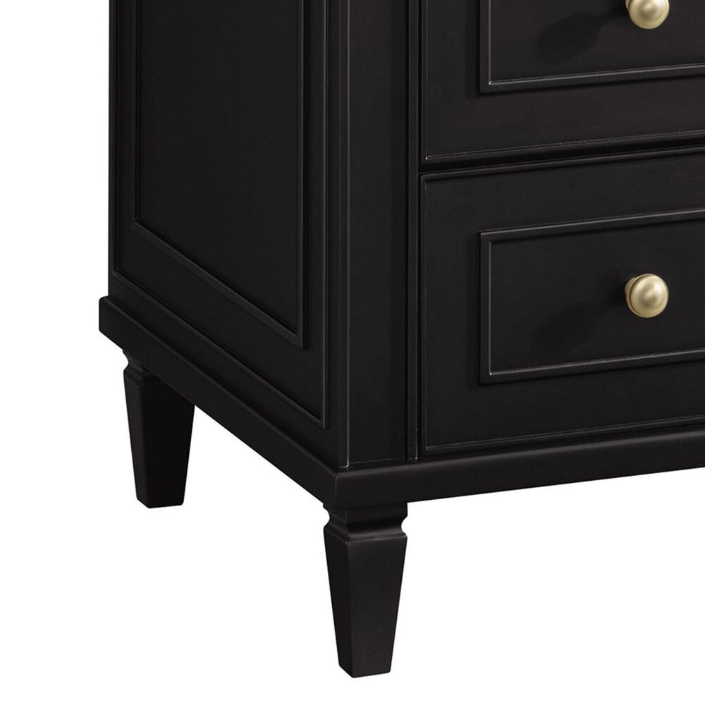 James Martin Vanities Lorelai 36&quot; Single Vanity in Black Onyx with 3 cm Victorian Silver Quartz Top, , large