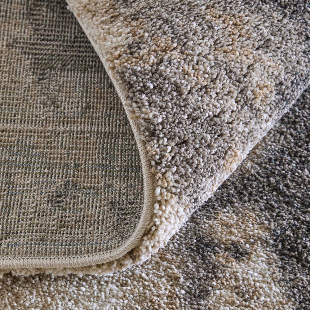 Feizy Richmond Gray and Brown 2&#39;6&quot; x 7&#39;3&quot; Runner, , large