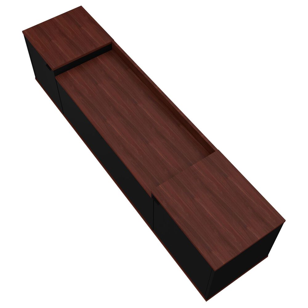 Dayton Mosholu 66&quot; TV Stand in Black and Nut Brown, , large