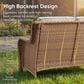 Sunwell Garden Patio Loveseat with Yellow Frame in Beige, , large