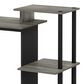 HOMLUX 40" Computer Desk with Open Side Shelves in French Oak Grey and Black, , large