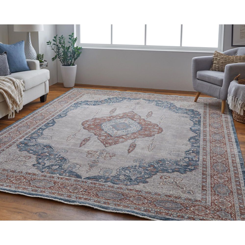 Feizy Marquette 4&#39; x 5&#39;3&quot; Gray and Multicolor Area Rug, , large