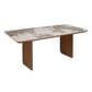 Monroe Ruby Dining Table and 6 Dining Chairs in Gloss White and Natural, , large
