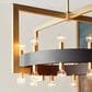 Cyan Archibald 24-Light Chandelier in Noir and Aged Brass, , large