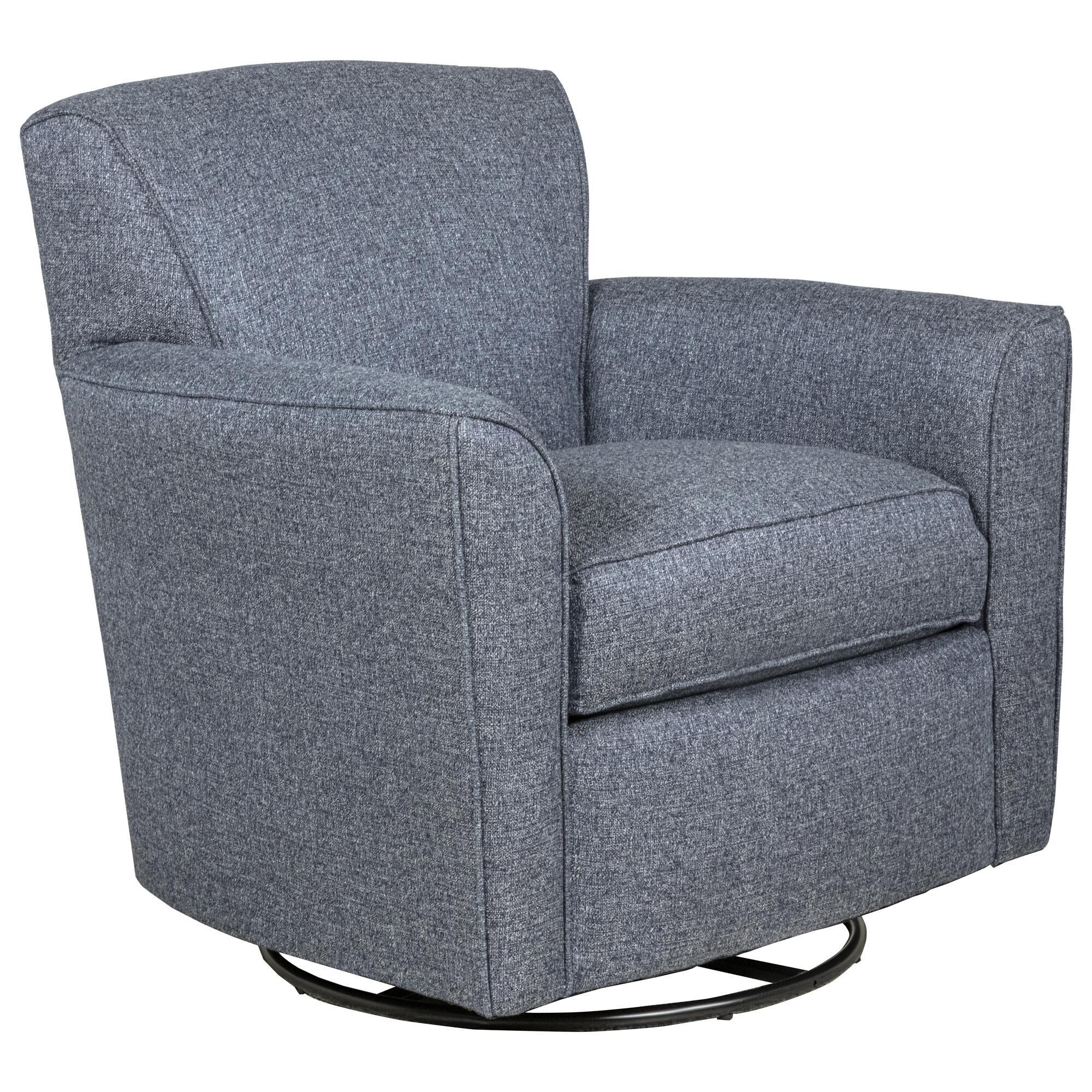 椅子 njm Flexsteel Kingman Swivel Glider Chair in Denim