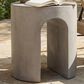 Hearth and Haven Outdoor U-Shaped Side Table in Light Grey, , large