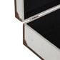 Maple and Jade 3-Piece Vintage Storage Decorative Trunk in Light Gray and Brown, , large
