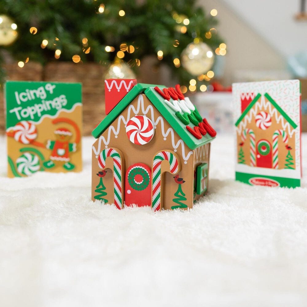 Melissa &amp; Doug Wooden Gingerbread House Playset, , large