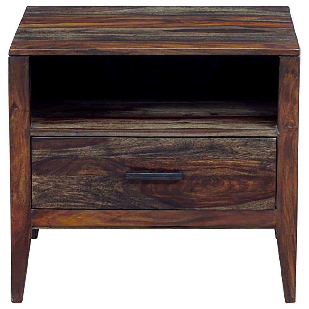 Porter Design Fall River 1 Drawer Nightstand in Brown and Gray, , large