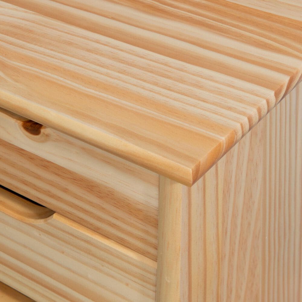 Linon Home Decor Cary 6-Drawer Rolling Cart in Natural, , large