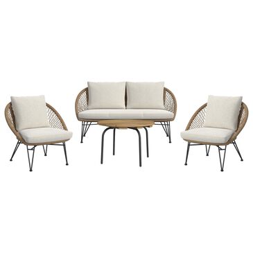 Mayberry Hill Grace 4-Piece Patio Conversation Set in Beige, , large