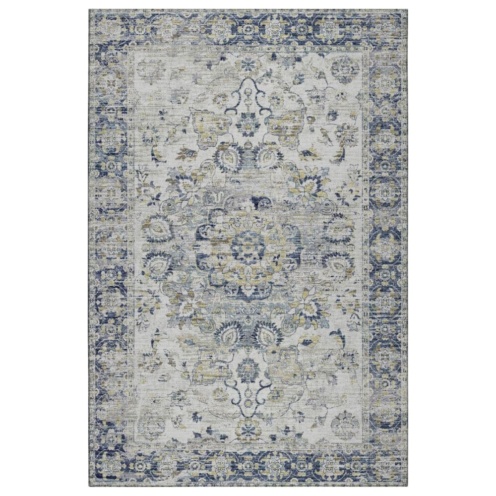 Dalyn Rug Company Tuscany 6" Round Silver Indoor/Outdoor Area Rug, , large