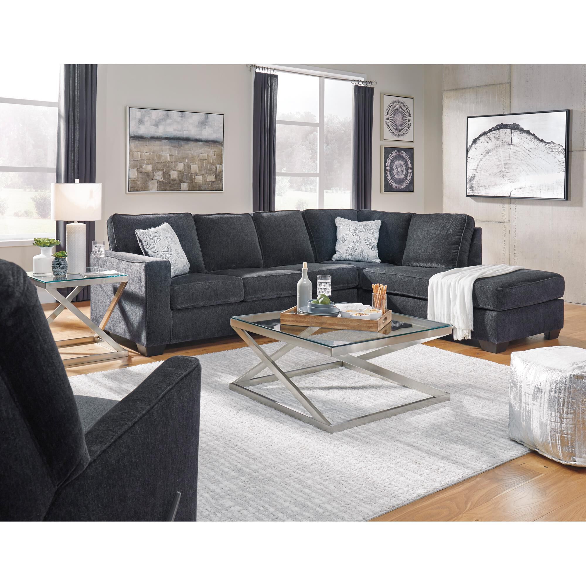 Ashley Altari 2-Piece Right Facing Sectional in Slate