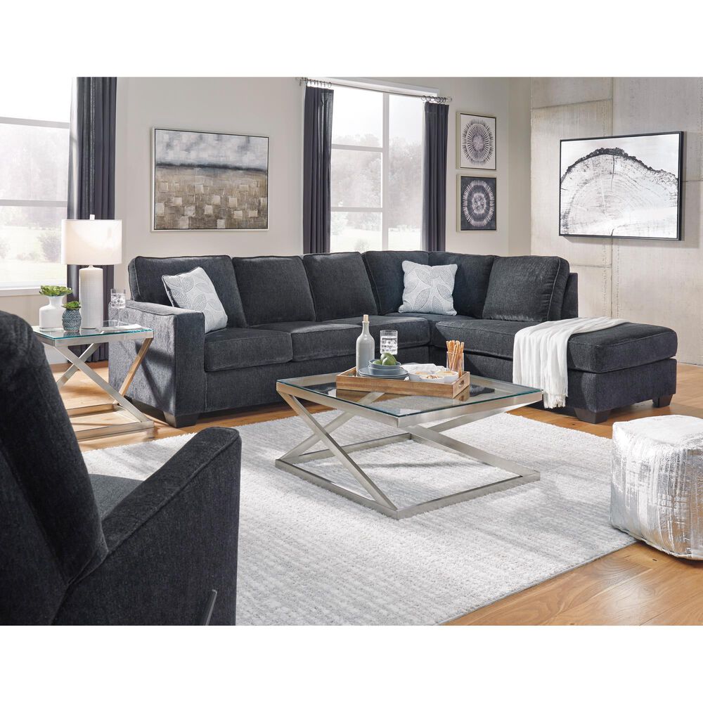Signature Design by Ashley Altari 2-Piece Right Facing Sectional in Slate, , large