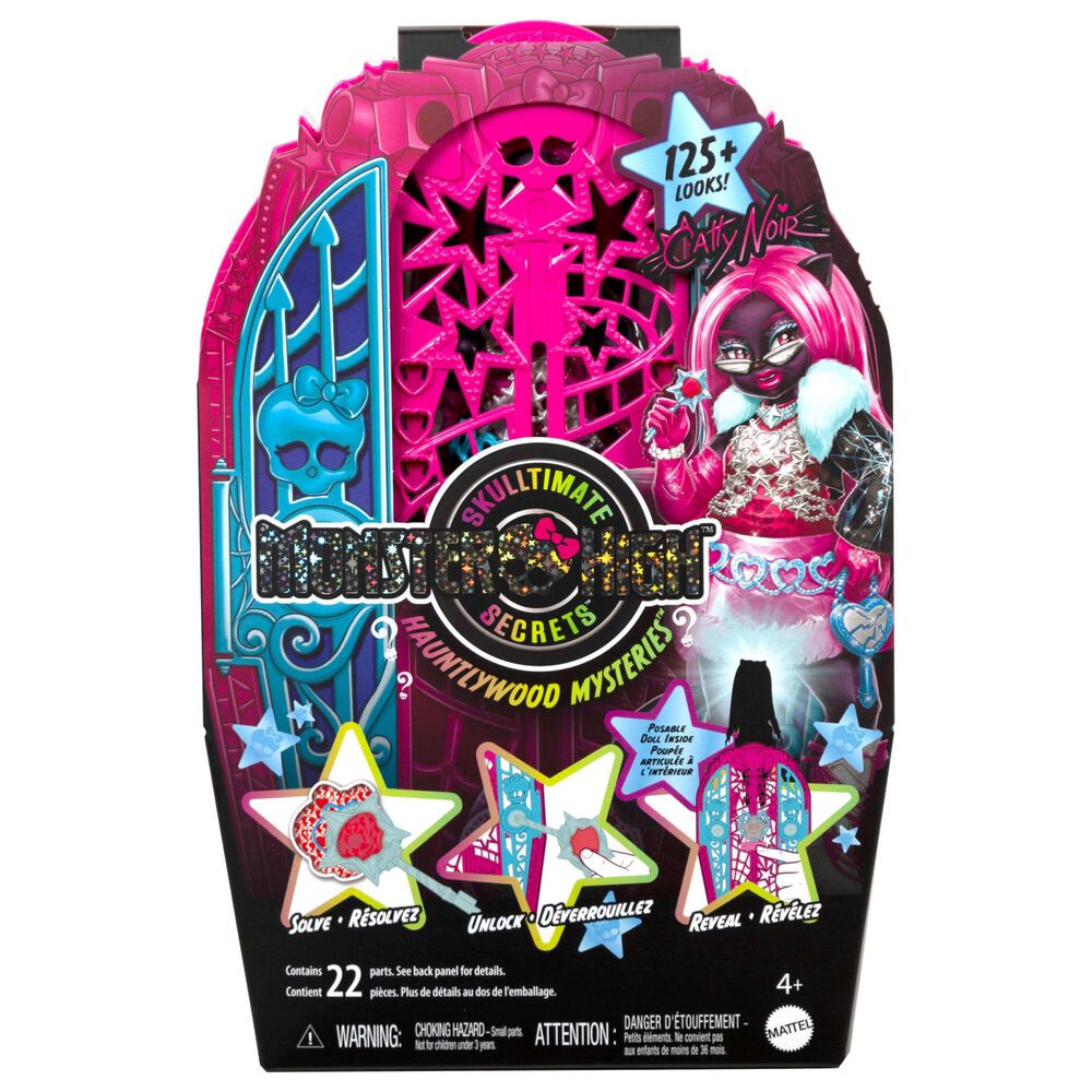 Monster High Hauntlywood Mysteries Catty Noir Doll with Reveal Closet in Pink, , large