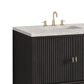 James Martin Vanities Myrrin 36" Vanity in Carbon Oak with 3 cm Eternal Jasmine Pearl Quartz Top, , large
