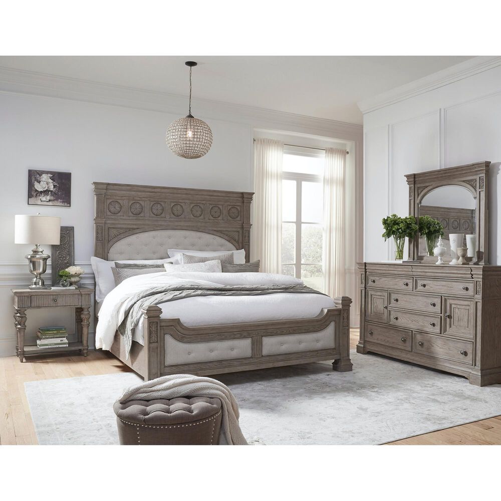 Nicolette Home Kingsbury 8-Drawer Dresser and Mirror in Gray, , large
