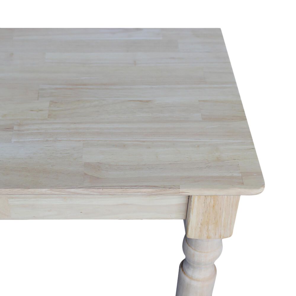 International Concepts Modern Farmhouse Casual Dining Table in Unfinished, , large