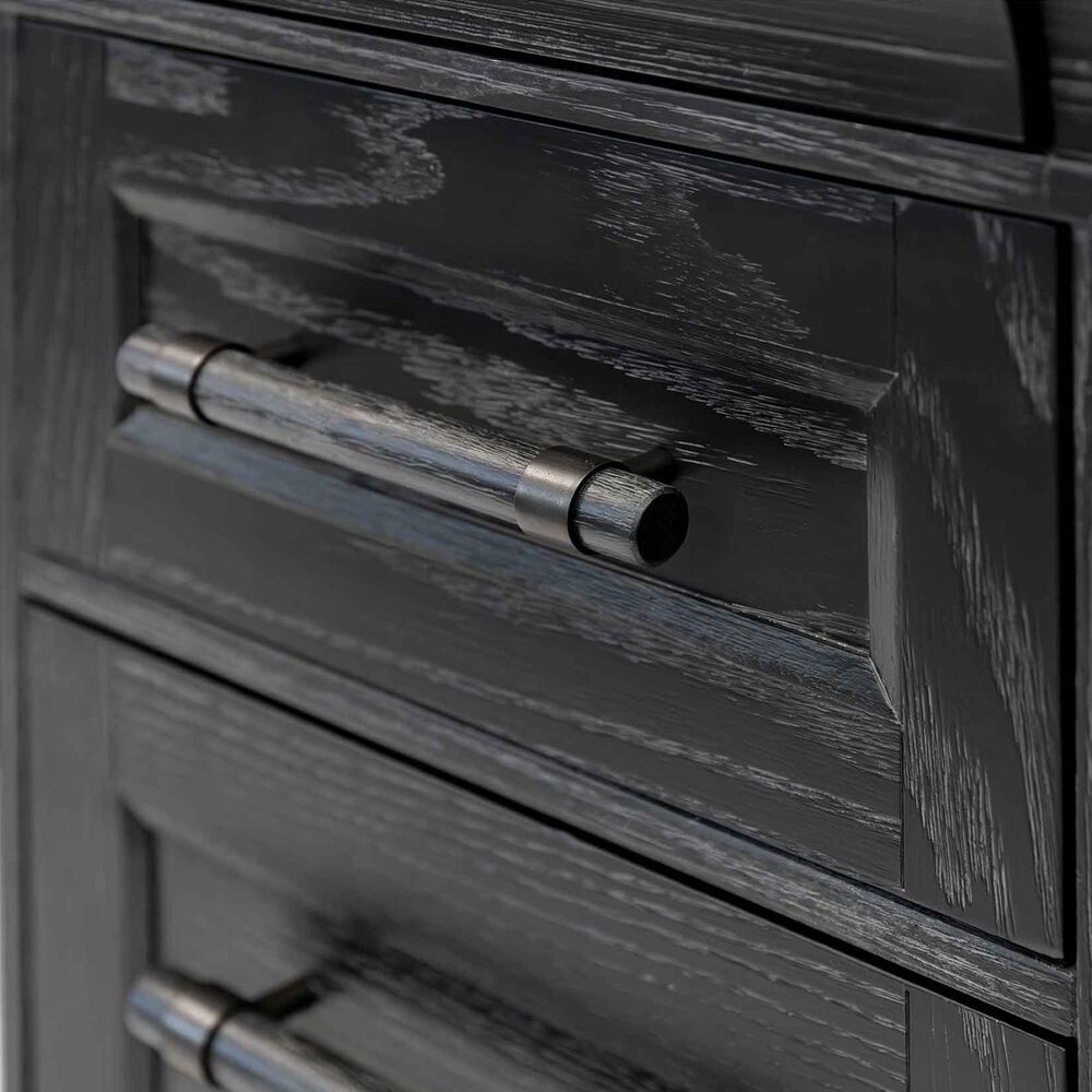 Wycliff Bay Willow Lane 5-Piece L-Shaped Desk with Bookcase, Ladder and Lateral File Cabinet Set in Ebony Black, , large