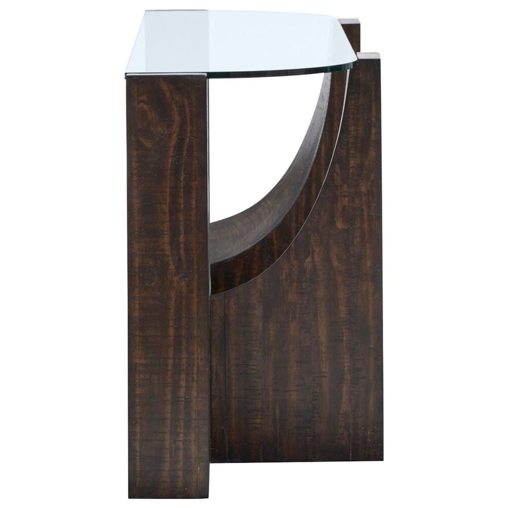 Nicolette Home Beckham Console Sofa Table in Rustic Tavern and Clear, , large