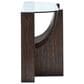 Nicolette Home Beckham Console Sofa Table in Rustic Tavern and Clear, , large