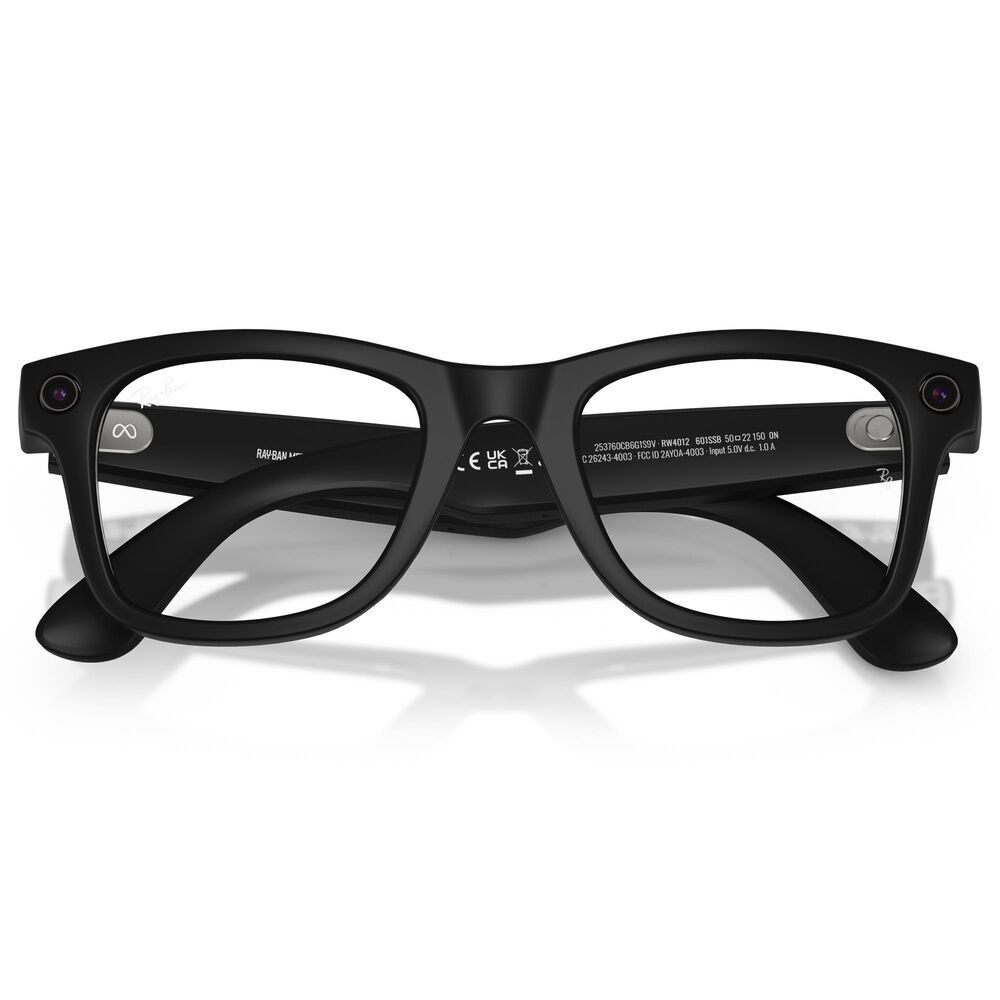 Rayban Glasses Wayfarer Gen 2 50mm Sunglasses with Clear and Grey Transitions Lenses in Matte Black, , large