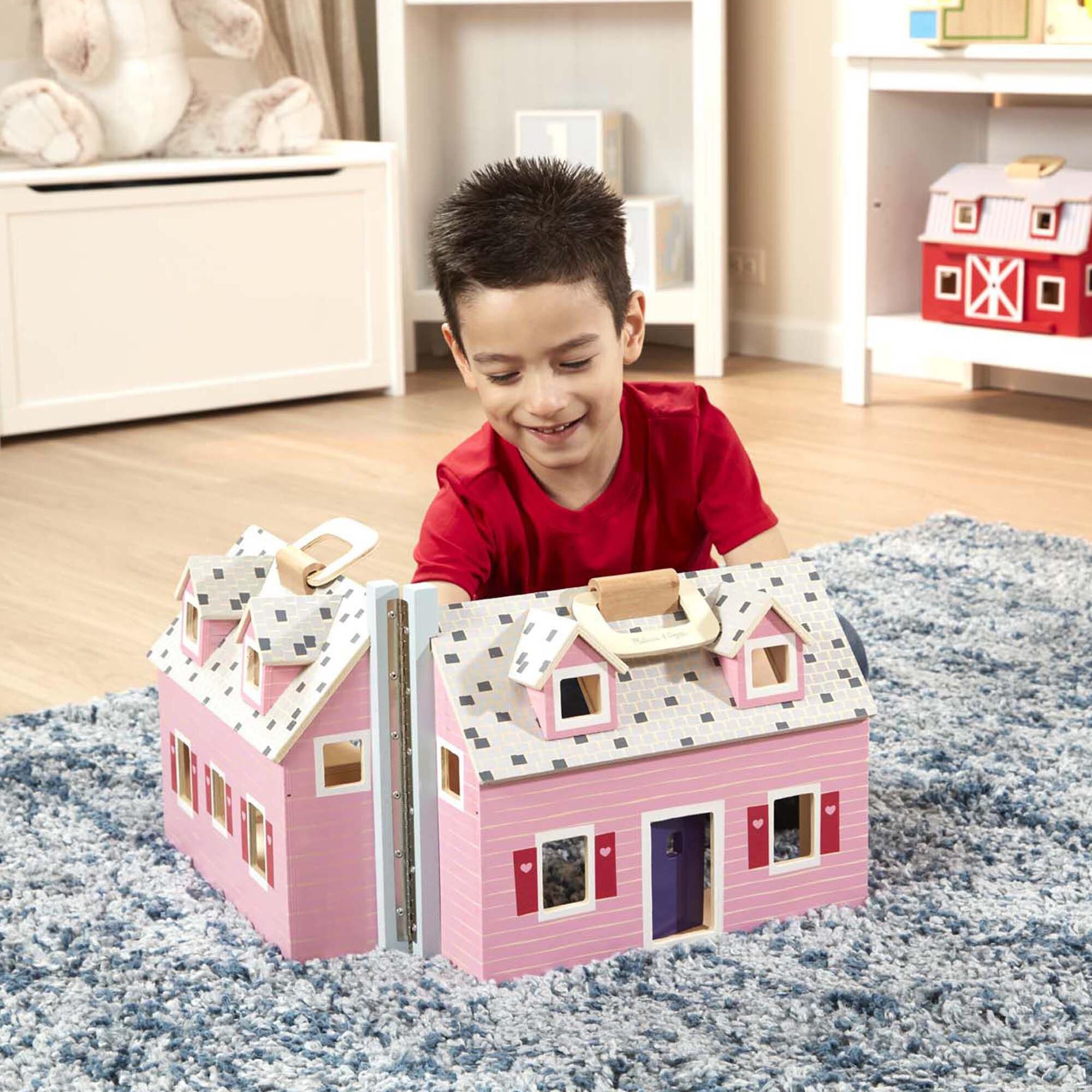 Melissa Doug Fold and Go Mini Dollhouse NFM