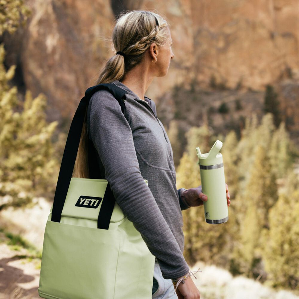 YETI Rambler 18 Oz Water Bottle with Color-Blocked Straw Cap in Grasshopper, , large
