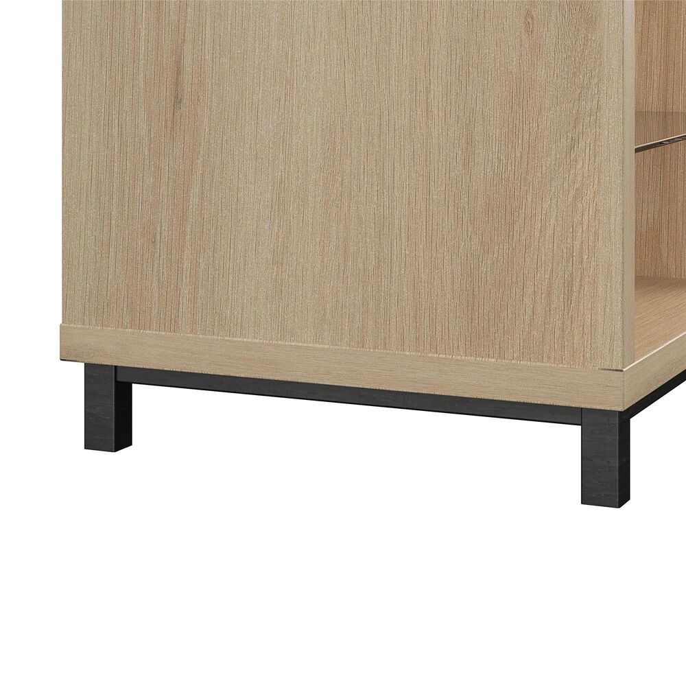 Ameriwood Home Lumina Deluxe Fireplace TV Stand in Blonde Oak, , large