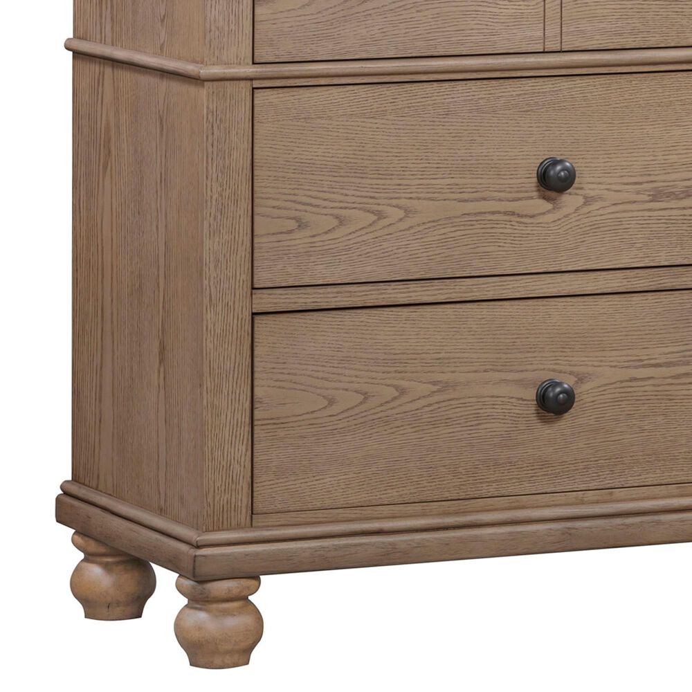 Riva Ridge Oxford 3-Piece Queen Sleigh Bedroom Set in Tan with USB Ports, , large