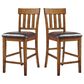 Ashley Ralene Upholstered Counter Stool in Medium Brown (Set of 2), , large