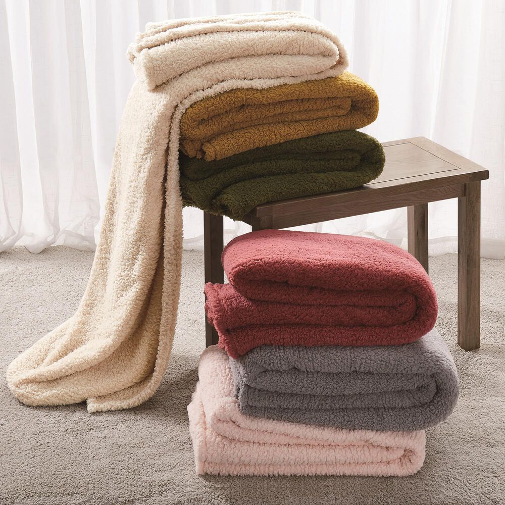 Pem America Brooklyn Loom Marshmallow King Blanket in Mustard, , large