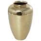 Maple and Jade 18" Decorative Vase with Hammered Top in Brushed Gold, , large