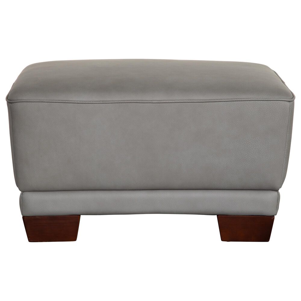 Back Nine Leather Nubuck Ottoman in Slate Grey Leather, , large